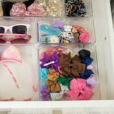 Schubladen Ordnungssystem 16x16 cm klar transparent 5,5 cm hoch Antislip - Organizer für Schminktisch Kosmetik Bad Küche Büro Box Kiste Besteck Aufbewahrungsbox klein Ordnungsbox Schubladeneinsatz